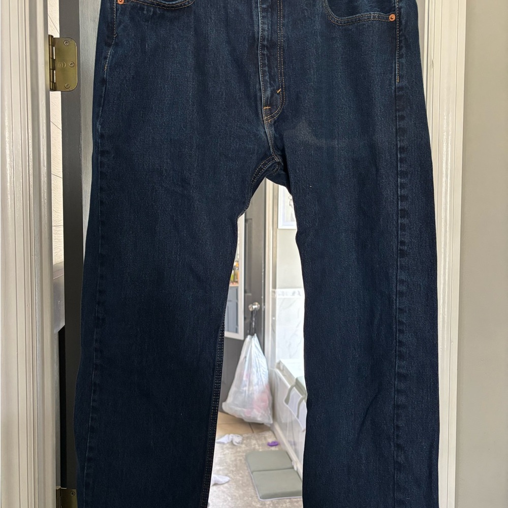 Levi's 505 38x30 Dark Blue Straight Jeans for Men